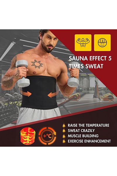 SAUNA SUIT Unisex Thermal Waist Corset, Heat Protector Maximum Perspiration Sports & Daily Use Belt