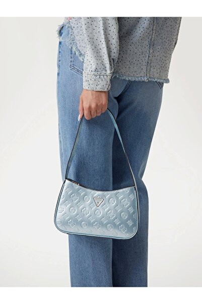 Guess Arnela Top Zip Shoulder Bag Women's Blue Shoulder Bag Hwtg9496170-Pbo