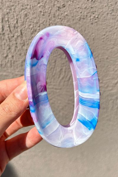 TAKIŞTIR Cataramă de blocare osoasă cu model de marmură de culoare violet
