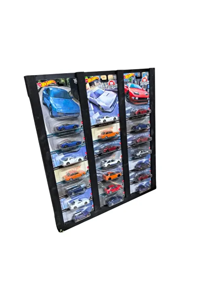 GOOD SIGN Premium Card Display Stand, Cardboard Natural Wood Display Showcase, Toy Car Rack