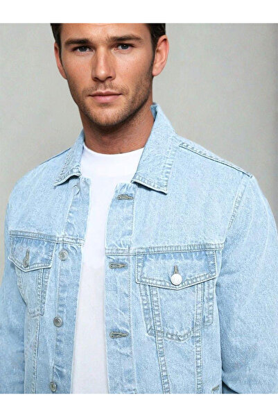 Kotty By Styli Washed Double Pocket Detail Denim Jacket