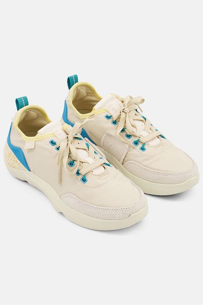 Lacoste Women Subra Impact 220 Lace Up Casual Shoes, Beige Combo