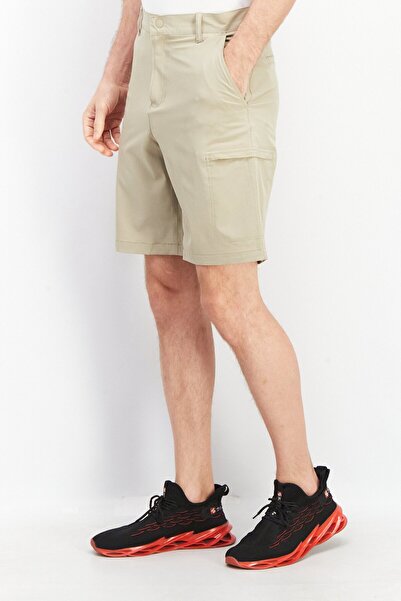 Chaps Men Plain Basic Shorts, Beige