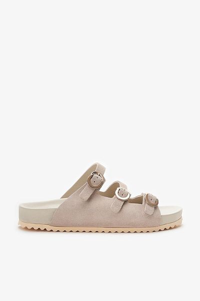 Louis Cardy Γυναικείες παντόφλες Melia Beige από γνήσιο δέρμα