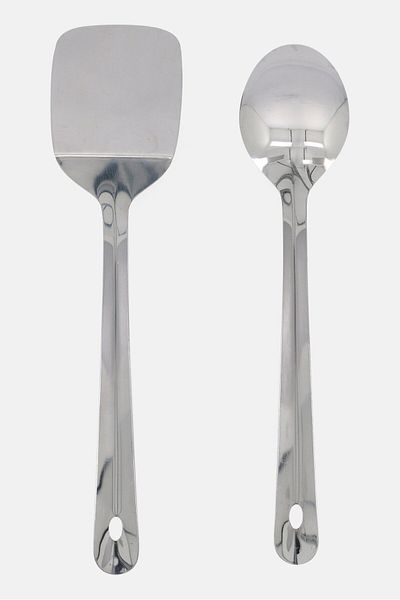 Bombay 2 Cooking Tools Pieces Stainless Steel Serving Tool Set, Silver