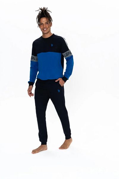 U.S. Polo Assn. Πόλο Ασν. Ανδρική φόρμα πιτζάμα 100% βαμβακερή 2 νήμα υφαντή 18825