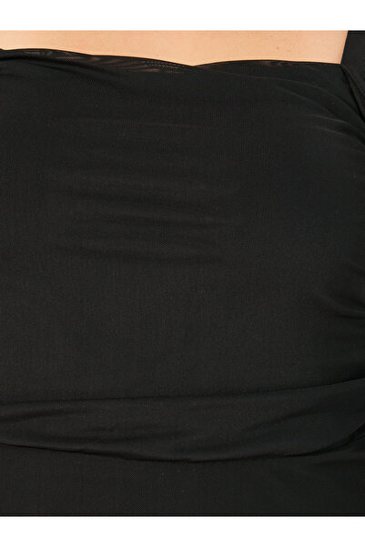 Styli Plus Size Square Neck A-Line Maxi Dress