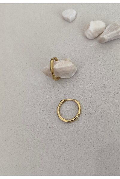 xUPING Altın Kaplama ince Basic Köşeli Küpe Kararmaz 14K Rengindedir