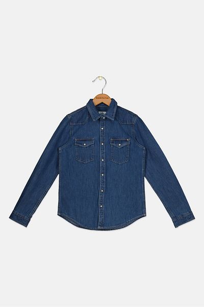 Pepe Jeans Kids Boy Washed Denim Jacket Blue,