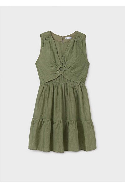 MAYORAL Yazlık Kız Çocuk Elbise - Haki Yeşil