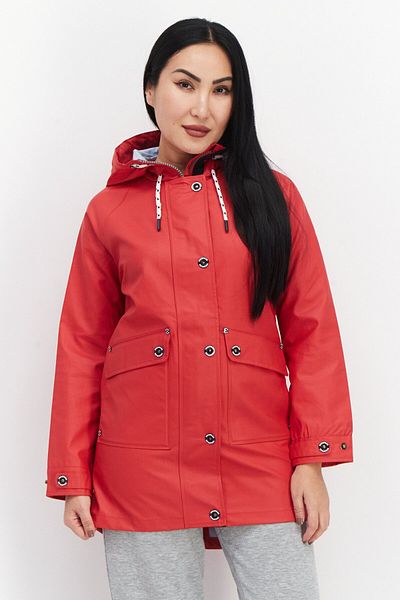 Trespass Women Plain Hooded Rain Coat, Red