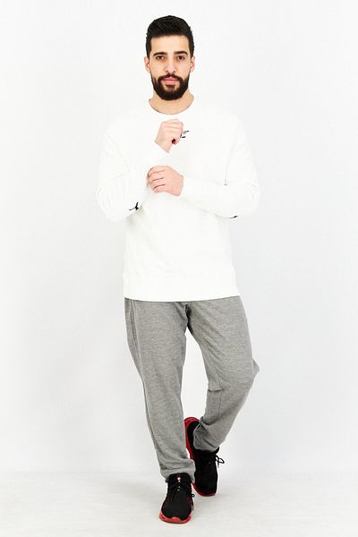 Puma x Nemen Men Crew Neck Brand Logo Long Sleeves Sweatshirt, White