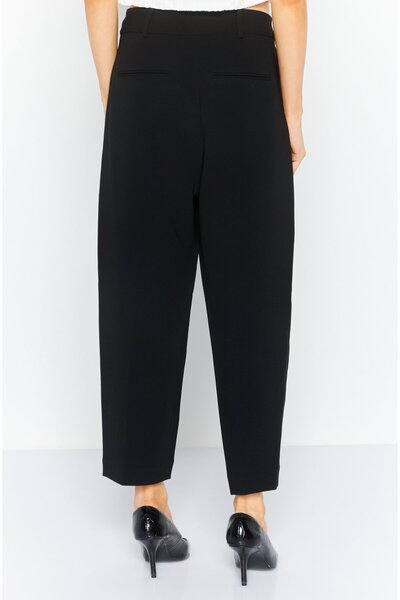 Michael Kors Women Regular Fit Plain Straight Leg Pants, Black