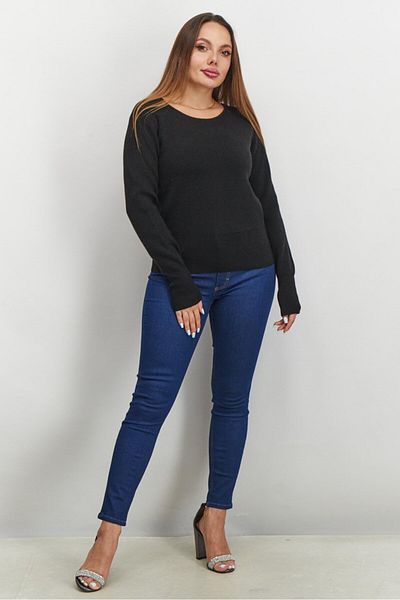 French Connection Women Boat Neckline Long Sleeve Solid Top Sweater, Black