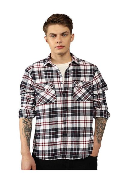 Dennis Lingo By Styli Plaid Flannel Long Sleeves Shirt