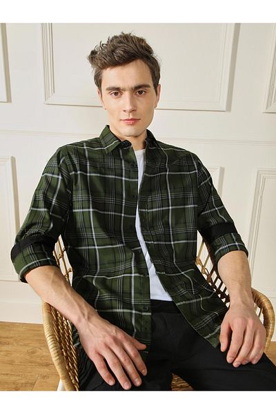 Dennis Lingo By Styli Checked Long Sleeves Casual Shirt
