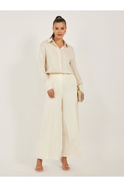 Styli Solid Buttoned Down Spread Collar Shirt