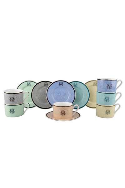 Mikasa Moor Micasa Pattern 6-Piece Teacup Set