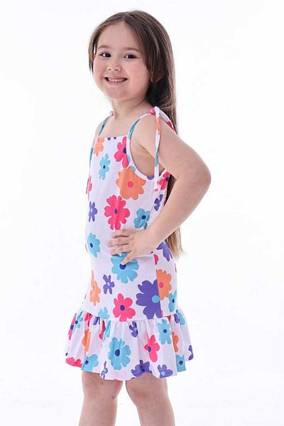 minikiss Φόρεμα για κορίτσια με στάμπα μονό ζέρσεϊ από ύφασμα με λουράκι
