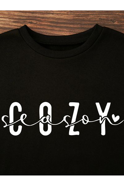 Kotty By Styli Slogan Print Round Neck Sweatshirt