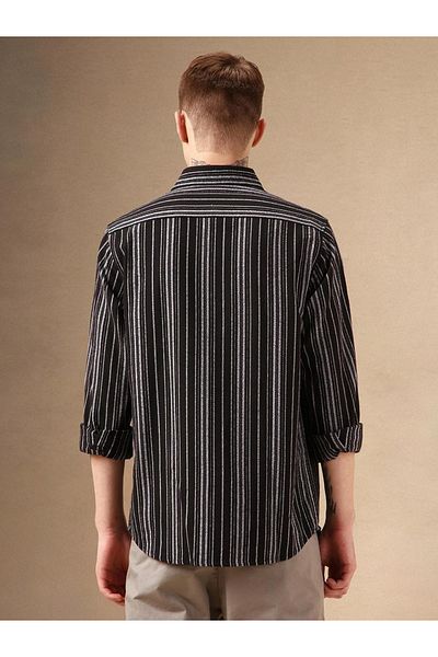 Dennis Lingo By Styli Striped Button Down Collar Shirt