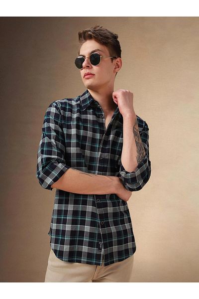 Dennis Lingo By Styli Checked Long Sleeves Casual Shirt