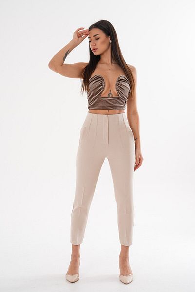 JANSO GROUP -Women's Narrow Leg Natural Cloth Pants