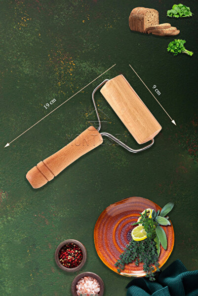 MONTESEV Zümrüt Serisi Ahşap Hamur Açma Oklavası Merdanesi Rulosu Hamur Şekillendirici 4 Lü Set Zmrset1