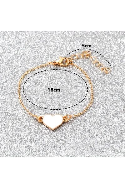 SAQ Black and White 2Pcs Heart Bracelets