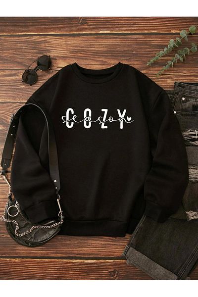 Kotty By Styli Slogan Print Round Neck Sweatshirt