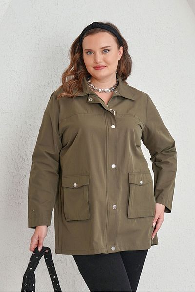 Büyük Moda Bomber Cotton Trench Coat