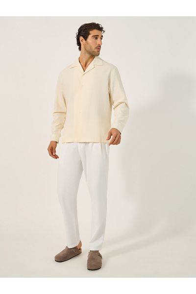 Styli Textured Relaxed Fit Resort Collar Shirt