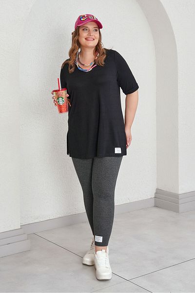 Büyük Moda V-NECK DUMPED BASIC TEE