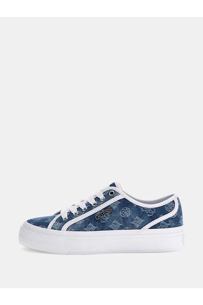 Guess Women's Jelexa Blue 4g and Peony Logo Sneaker