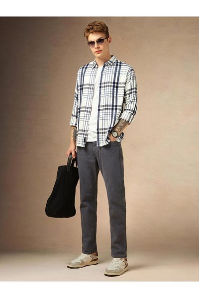 Dennis Lingo By Styli Checked Button-Down Casual Shirt