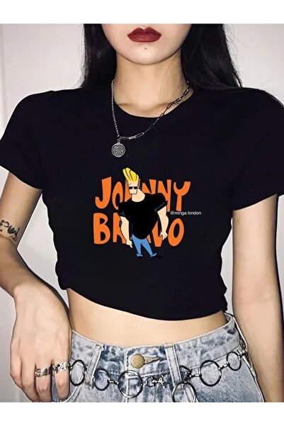 Minga London Crna Jonny Bravo kratka bluza - minga london