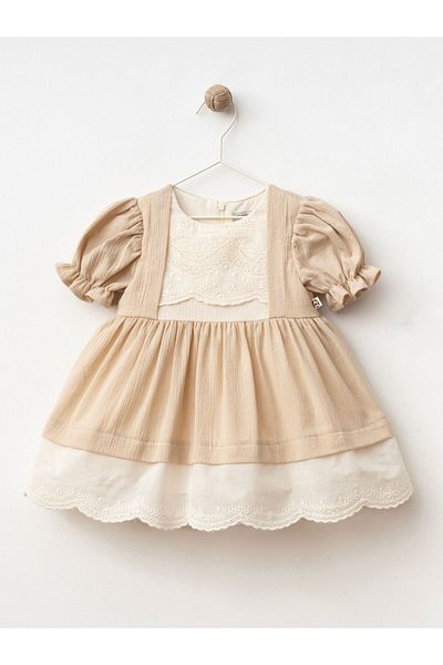 Cherrys Bebek Cotton Crinkle Roba Brodeli Baby Girl Dress