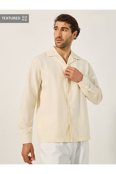 Styli Textured Relaxed Fit Resort Collar Shirt