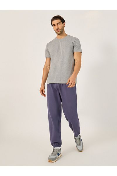 Styli Solid Regular Fit Cotton Rich T-Shirt