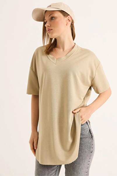 İKLİM LİFE Μπλουζάκι με λαιμόκοψη σε σχήμα V άνοιγμα