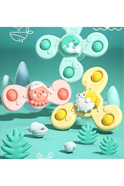 Schulzz Colorful 3-Piece Suction Cup Set - Sensory Educational Bath Toys