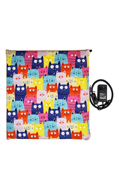 POWERTEC Cat Dog Cushion with Heater Cat Warmer Cushion Heated Cat Cushion 12Volt 45X45Cmx4Cm