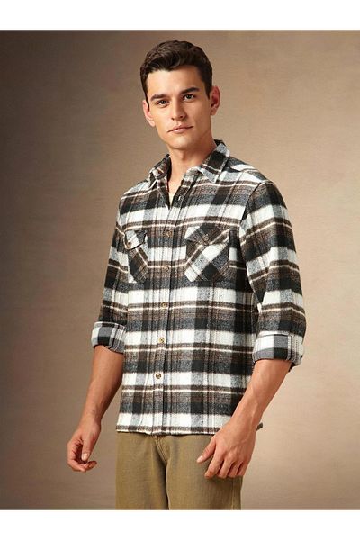 Dennis Lingo By Styli Plaid Flannel Long Sleeves Shirt