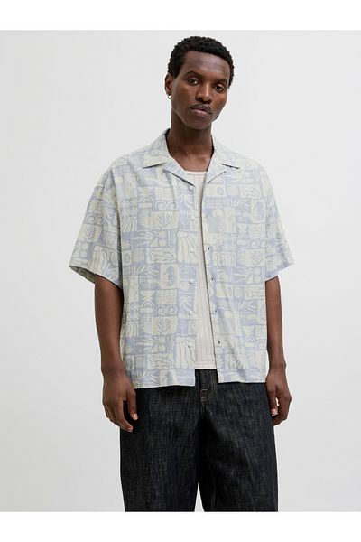 Jack & Jones Printed Resort Collar Short Sleeve Shirt