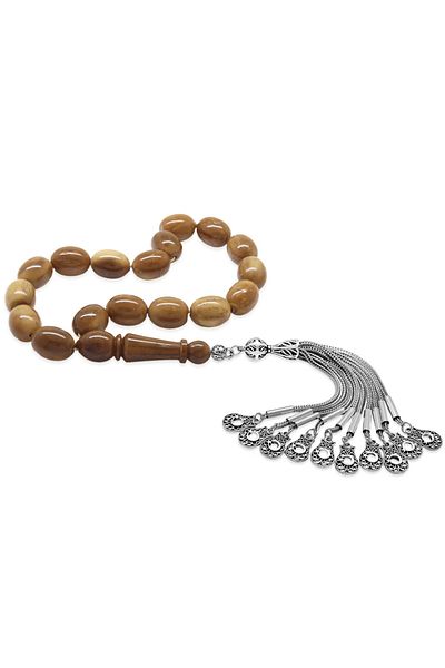 Tesbihane Non-Tarnish Metal Tasseled Barley Cut Kuka Efe Rosary