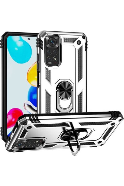 tekno grup Case for Redmi Note 11S Case Magnetic Vega Cover with Ring Silver ...