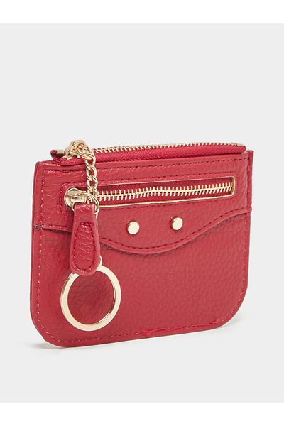 Styli Textured Wallet with Zip Closure