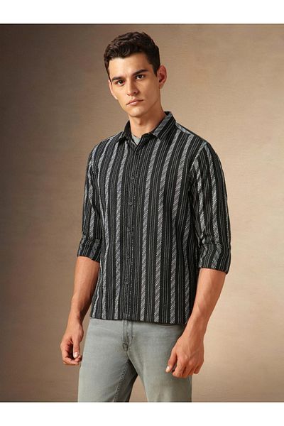 Dennis Lingo By Styli Button Down Striped Casual Shirt