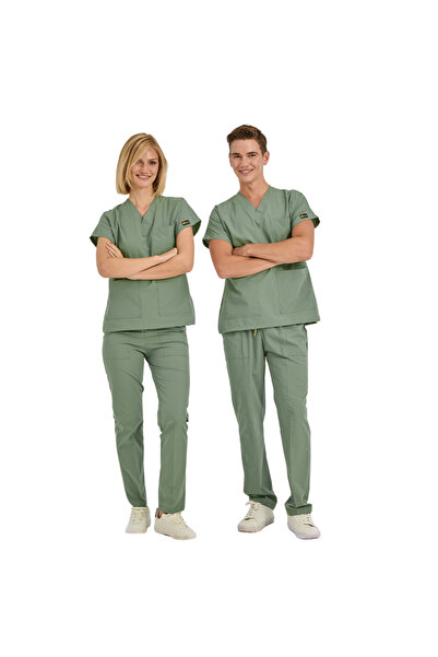 ÇİZGİ MEDİKAL KÜF YEŞİLİ Dr Greys Scrubs (Terikoton/İnce Kumaş) t100