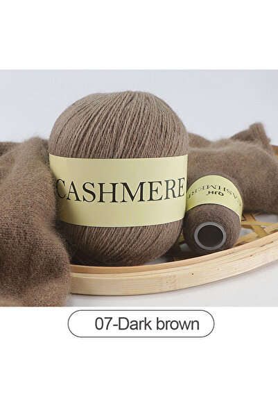 Choice22 07-Dark brown 3Pcs mere Wool Yarn Hand-knitted Yarn Crhet Threads Ya...